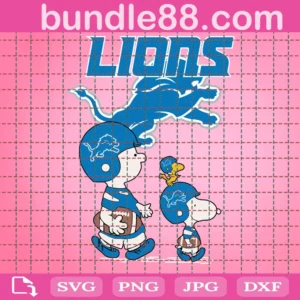 Snoopy Detroit Lions Football Svg