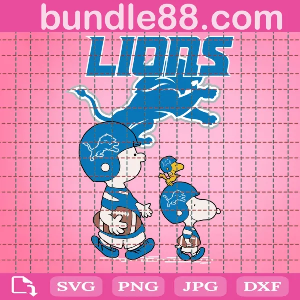 Snoopy Detroit Lions Football Svg