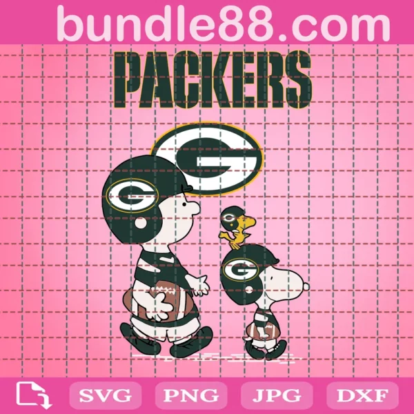 Snoopy Green Bay Packers Football Svg