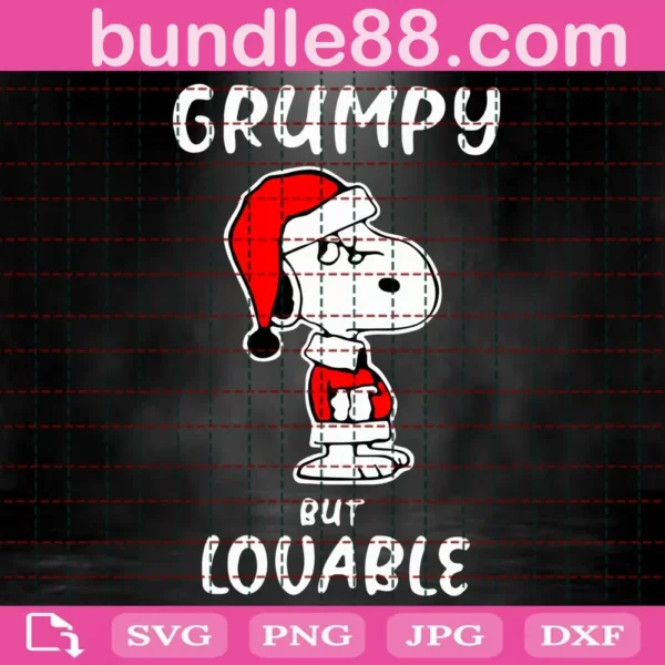 Snoopy Grumpy But Lovable Svg