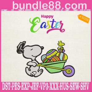 Snoopy Happy Easter Embroidery Files