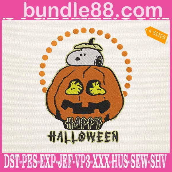 Snoopy Happy Halloween Embroidery Files