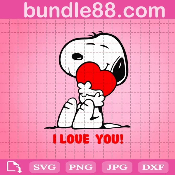 Snoopy I Love You Svg