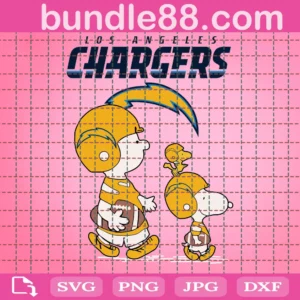 Snoopy Los Angeles Chargers Football Svg