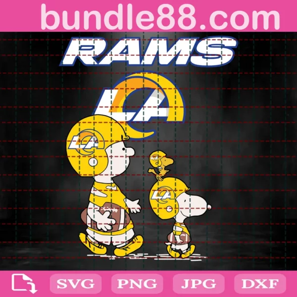 Snoopy Los Angeles Rams Football Svg