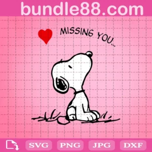 Snoopy Missing You Svg