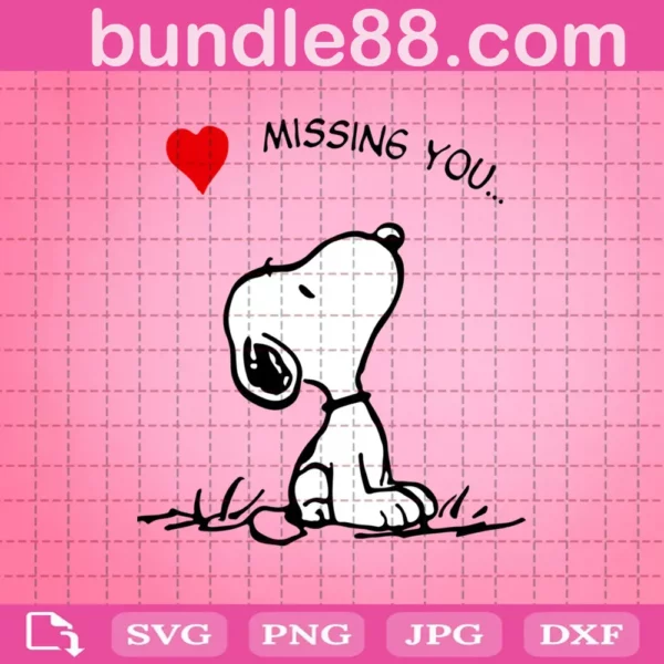 Snoopy Missing You Svg