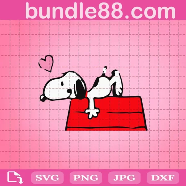 Snoopy Svg, Love Snoopy Svg