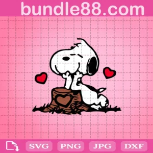 Snoopy Svg, Snoopy Valentine Svg