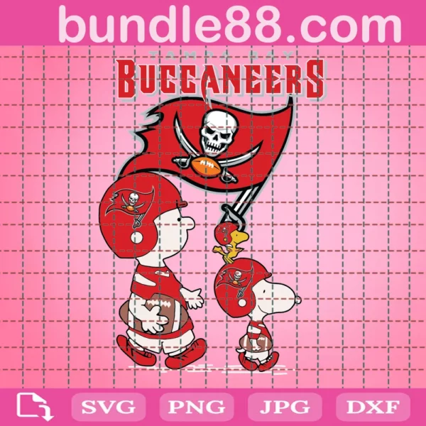 Snoopy Tampa Bay Buccaneers Football Svg