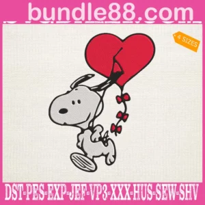 Snoopy Valentine Embroidery Files
