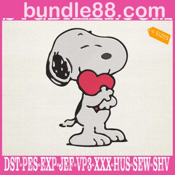 Snoopy Valentines Embroidery Files