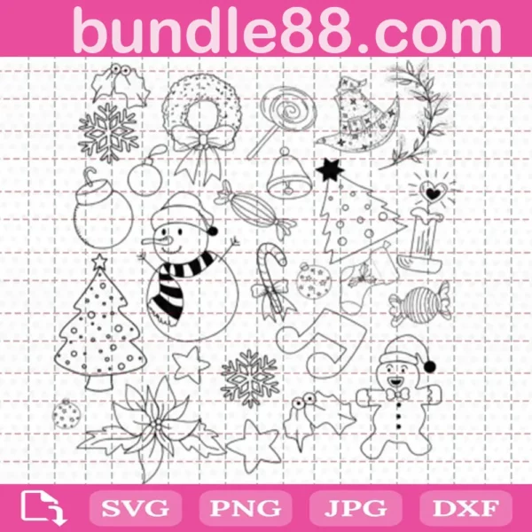 Snow Christmas Bundle Svg Free