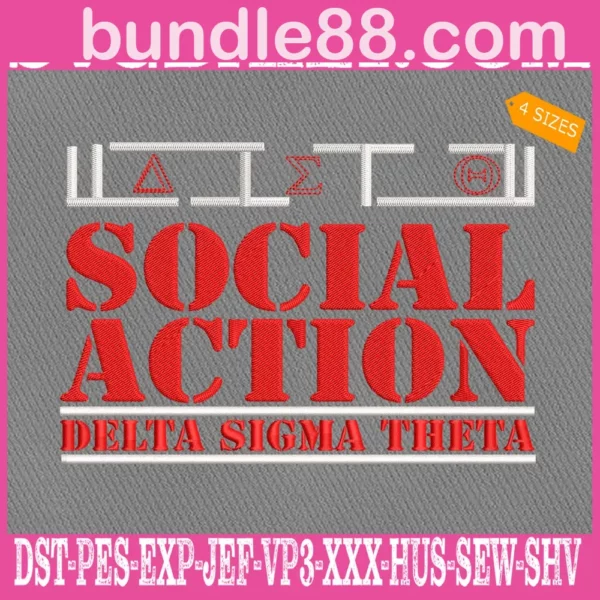 Social Action Delta Sigma Theta Embroidery Files