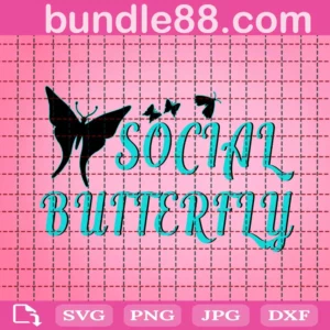 Social Butterfly Svg