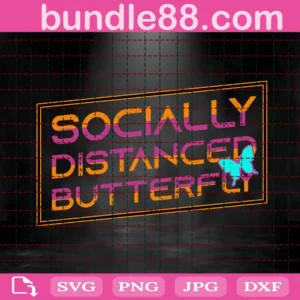 Socially Distanced Butterfly Svg
