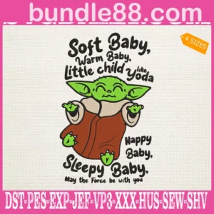 Soft Baby Warm Baby Little Child Like Yoda Embroidery Files