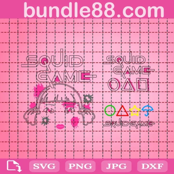 Squid Game Doll Svg Bundle