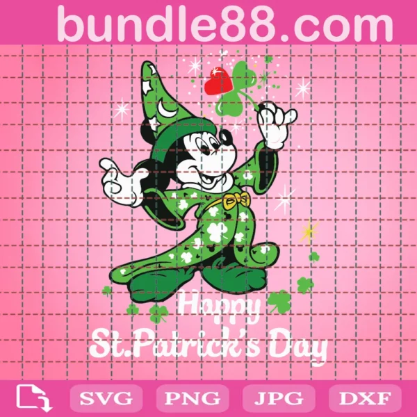 St. Patricks Day Mickey Svg Png
