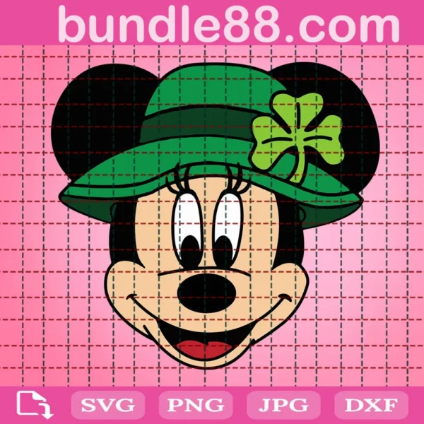 St Patrick'S Day Minnie Mouse Hat Svg