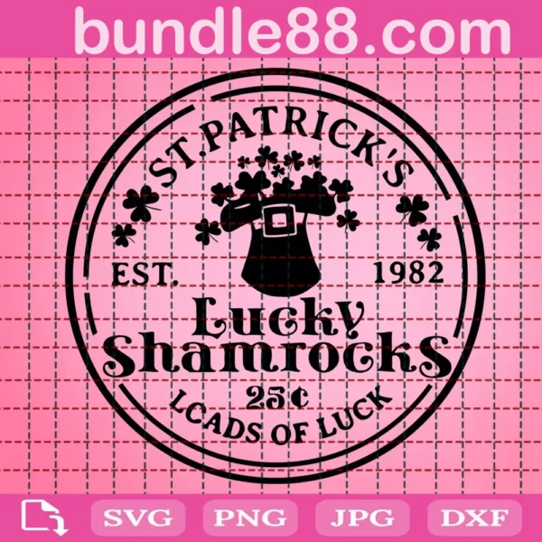 St Patrick'S Lucky Shamrocks Svg