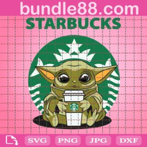Starbucks Baby Yoda Svg