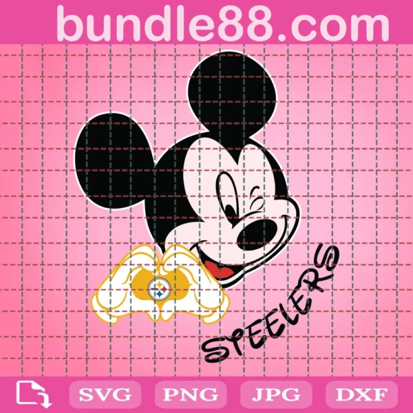 Steelers Mickey Mouse Football Svg