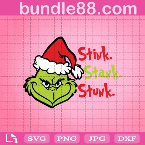 Stink Stank Stunk Santa Grinch Svg
