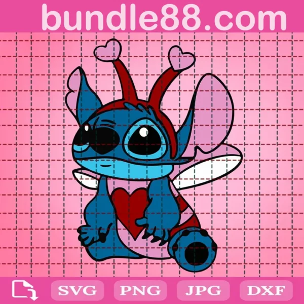 Stitch Love Bug Svg