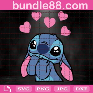 Stitch Love Svg, Valentine Svg