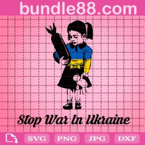 Stop War In Ukraine Child Svg