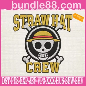 Straw Hat Crew Embroidery Design