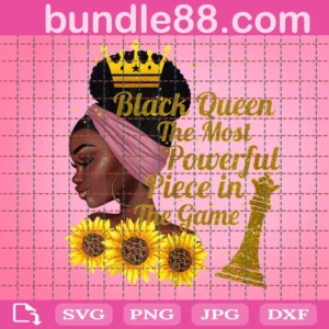 Sunflower Black Queen Svg