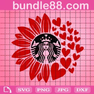 Sunflower Hearts Starbucks Svg