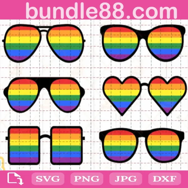 Sunglasses Gay Pride Month Svg Free