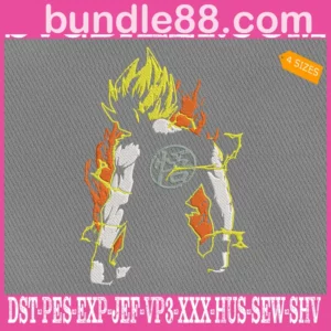 Super Goku Embroidery Design