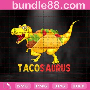 Taco Saurus Svg, Funny Saurus Svg