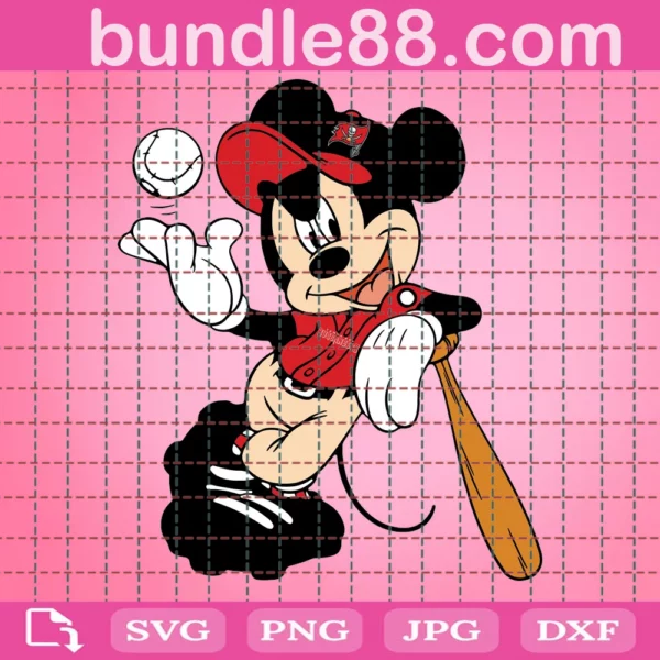 Tampa Bay Buccaneers Baseball Mouse Clipart