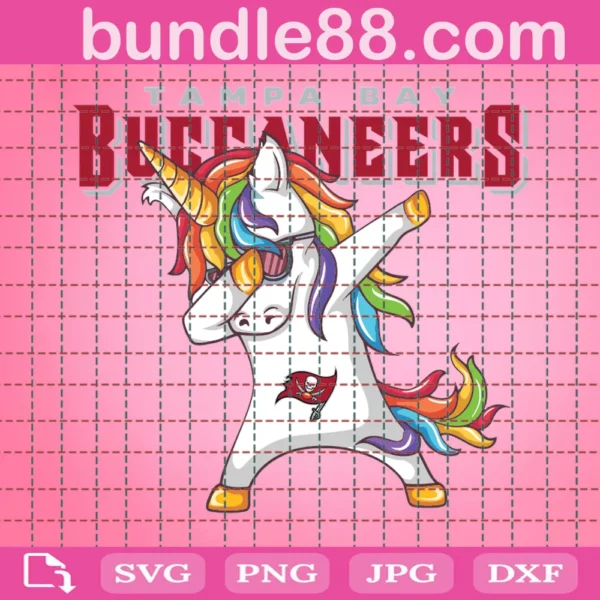 Tampa Bay Buccaneers Football Unicorn Face Cut File