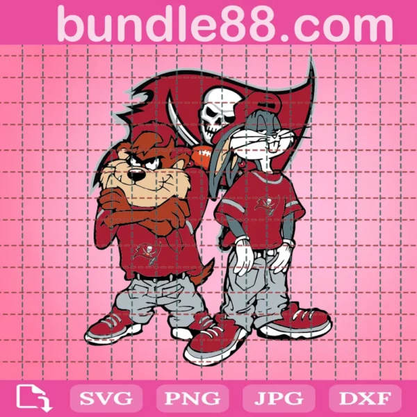 Tampa Bay Buccaneers Looney Tunes Svg