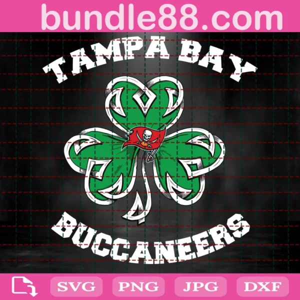 Tampa Bay Buccaneers Lucky Clover Svg