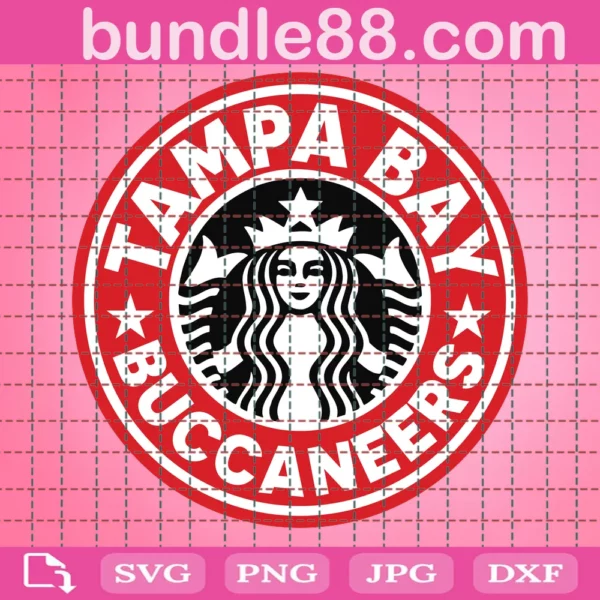 Tampa Bay Buccaneers Starbucks Logo Cup Wrap Svg