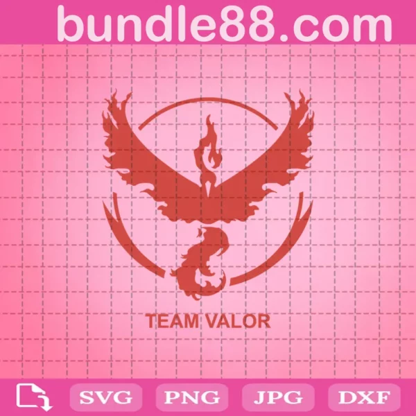 Team Valor Svg, Team Valor Pokemon Go Svg