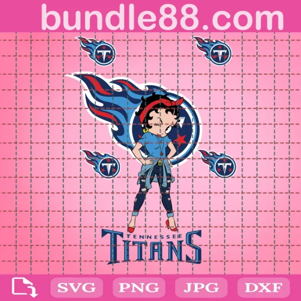 Tennessee Titans Betty Boop Svg