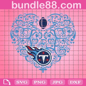 Tennessee Titans Heart Svg
