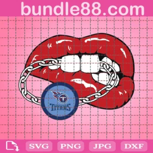 Tennessee Titans Sexy Lips Mouth Bite Chain Svg