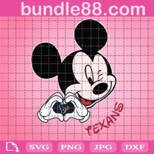 Texans Mickey Mouse Football Svg