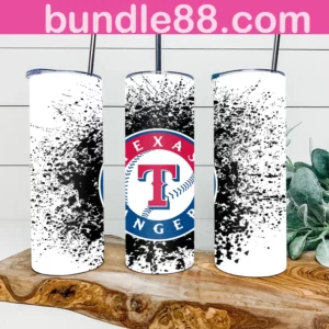 Texas Rangers Baseball 20oz Skinny Tumbler