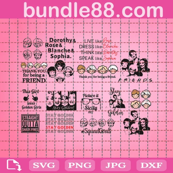 Thank You For Being A Friend Svg Bundle