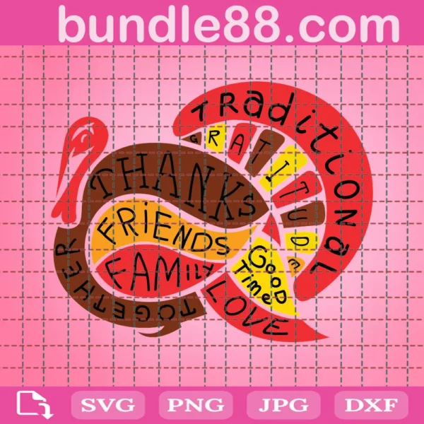 Thanksgiving Feast Turkey Day Svg